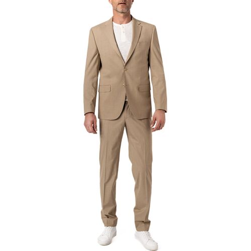 HECHTER PARIS Herren Anzug braun Mikrofaser braun 48 (S) male