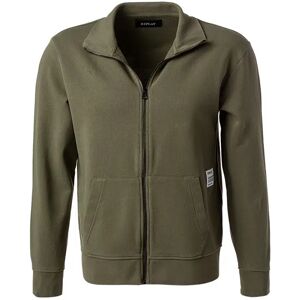 Replay Herren Sweatjacke grün Baumwolle unifarben grün XXL male Replay Herren Sweatjacke grün Baumwolle unifarben grün XXL male