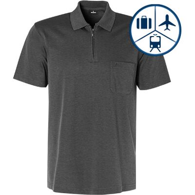 RAGMAN Herren Zip-Polo grau Baumwoll-Piqué grau XXL male RAGMAN Herren Zip-Polo grau Baumwoll-Piqué grau XXL male