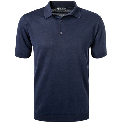 John Smedley Herren Polo-Shirt blau Cotton unifarben blau M male John Smedley Herren Polo-Shirt blau Cotton unifarben blau M male