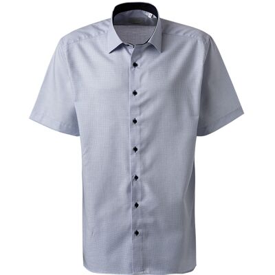 ETERNA Herren Kurzarmhemd blau Baumwolle blau 44 male ETERNA Herren Kurzarmhemd blau Baumwolle blau 44 male