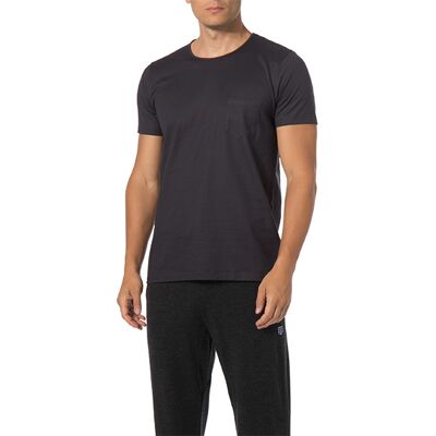 Novila Herren T-Shirt grau Baumwolle unifarben grau 50 (M) male Novila Herren T-Shirt grau Baumwolle unifarben grau 50 (M) male