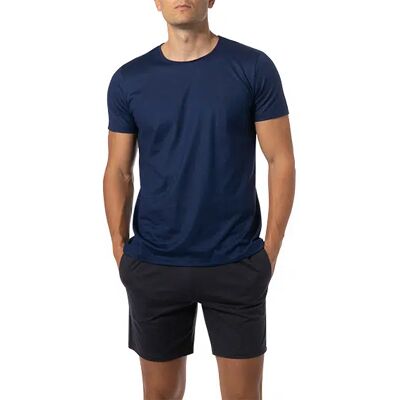 Novila Herren T-Shirt blau Baumwolle unifarben blau 52 (L) male Novila Herren T-Shirt blau Baumwolle unifarben blau 52 (L) male