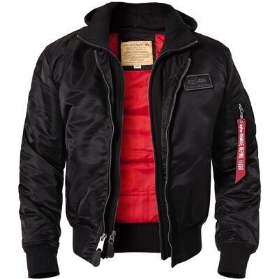Alpha INDUSTRIES Herren Blouson schwarz Mikrofaser unifarben schwarz XXL male Alpha INDUSTRIES Herren Blouson schwarz Mikrofaser unifarben schwarz XXL male