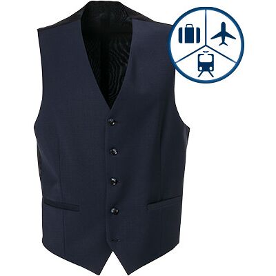 Carl Gross Herren Weste blau Schurwoll-Stretch blau 56 male Carl Gross Herren Weste blau Schurwoll-Stretch blau 56 male