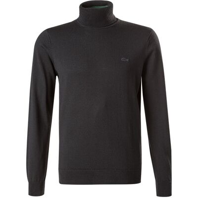 LACOSTE Herren Rollkragenpullover schwarz Wolle unifarben schwarz 50 (M) male LACOSTE Herren Rollkragenpullover schwarz Wolle unifarben schwarz 50 (M) male