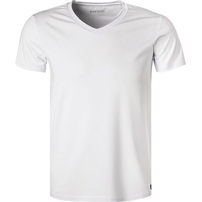 bruno banani Herren T-Shirt weiß Baumwolle unifarben weiß 5 (M) male bruno banani Herren T-Shirt weiß Baumwolle unifarben weiß 5 (M) male