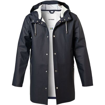 STUTTERHEIM Herren Regenmantel blau PVC unifarben blau 52 (L) male STUTTERHEIM Herren Regenmantel blau PVC unifarben blau 52 (L) male
