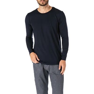 Novila Herren Longsleeve blau Modal unifarben blau 50 (M) male Novila Herren Longsleeve blau Modal unifarben blau 50 (M) male