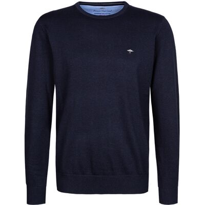 Fynch-Hatton Herren Pullover blau Baumwolle unifarben blau S male Fynch-Hatton Herren Pullover blau Baumwolle unifarben blau S male
