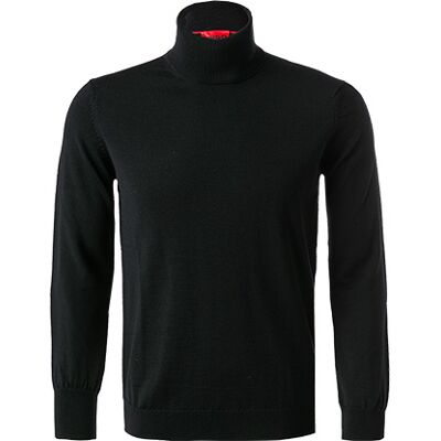 HUGO Herren Rollkragenpullover schwarz Schurwolle unifarben schwarz XXL male HUGO Herren Rollkragenpullover schwarz Schurwolle unifarben schwarz XXL male