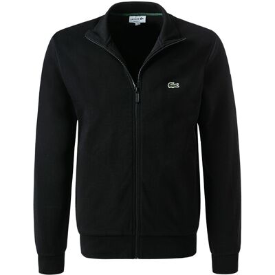 LACOSTE Herren Sweatjacke schwarz Baumwolle unifarben schwarz 54 (XL) male LACOSTE Herren Sweatjacke schwarz Baumwolle unifarben schwarz 54 (XL) male