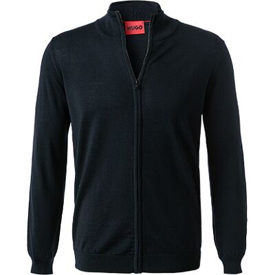 HUGO Herren Cardigan blau Schurwolle unifarben blau S male HUGO Herren Cardigan blau Schurwolle unifarben blau S male