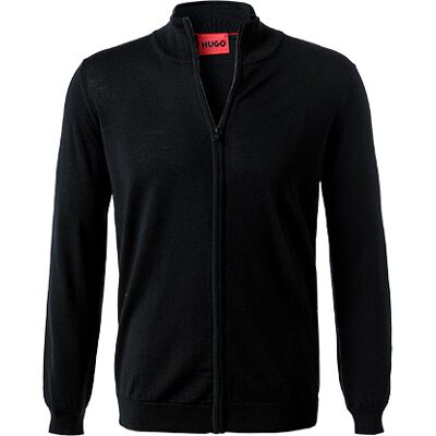 HUGO Herren Cardigan schwarz Schurwolle unifarben schwarz S male HUGO Herren Cardigan schwarz Schurwolle unifarben schwarz S male
