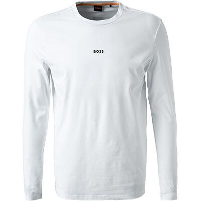 Boss Orange Herren Longsleeve weiß Baumwolle weiß S male Boss Orange Herren Longsleeve weiß Baumwolle weiß S male