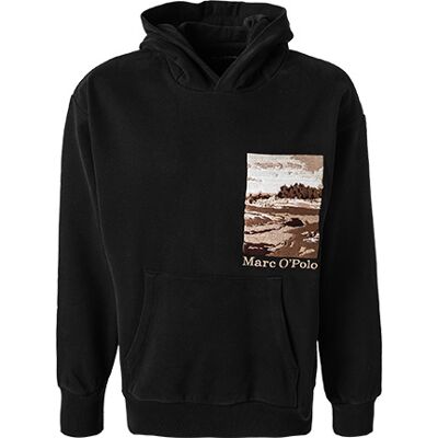 Marc O' Polo Hoodie schwarz Baumwolle unifarben schwarz M male Marc O' Polo Hoodie schwarz Baumwolle unifarben schwarz M male