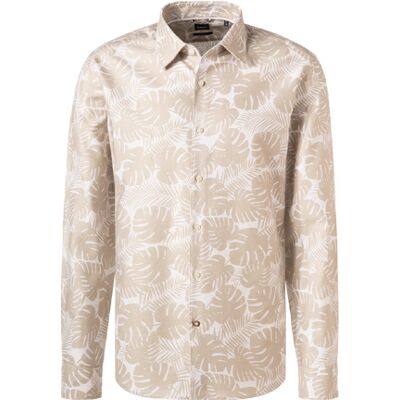Boss Black Herren Hemd beige Baumwolle-Leinen beige 41 male Boss Black Herren Hemd beige Baumwolle-Leinen beige 41 male