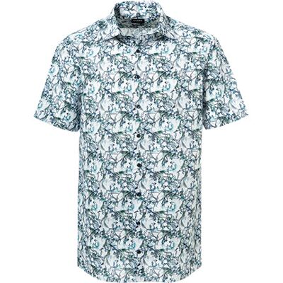 OLYMP Herren Kurzarmhemd blau Baumwolle blau 44 male OLYMP Herren Kurzarmhemd blau Baumwolle blau 44 male