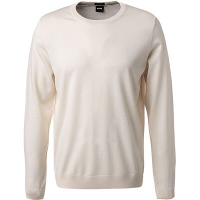 Boss Black Herren Pullover beige Schurwolle unifarben beige M male Boss Black Herren Pullover beige Schurwolle unifarben beige M male