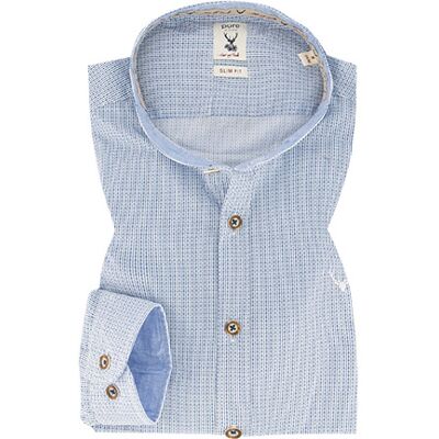 Pure Herren Hemd blau Baumwoll-Stretch blau XL male Pure Herren Hemd blau Baumwoll-Stretch blau XL male