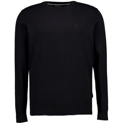Bugatti Herren Pullover schwarz Baumwolle unifarben schwarz S male Bugatti Herren Pullover schwarz Baumwolle unifarben schwarz S male