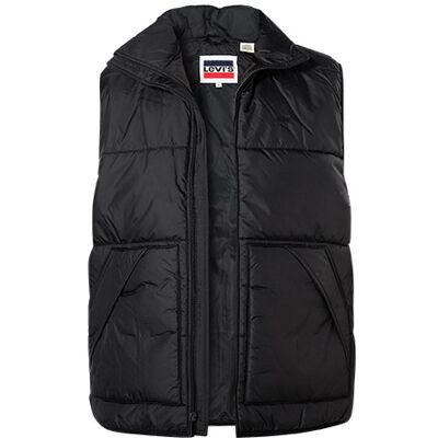 Levi's® Herren Steppweste schwarz Mikrofaser unifarben schwarz S male Levi's® Herren Steppweste schwarz Mikrofaser unifarben schwarz S male