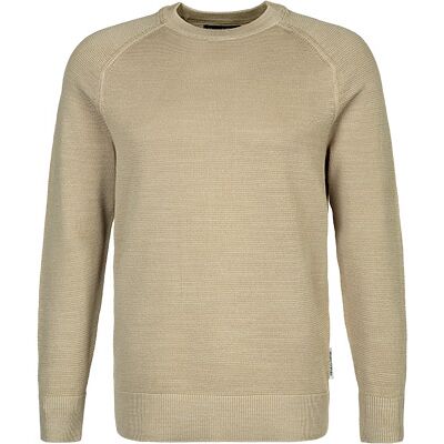 Marc O' Polo Pullover beige Baumwolle unifarben beige L male Marc O' Polo Pullover beige Baumwolle unifarben beige L male