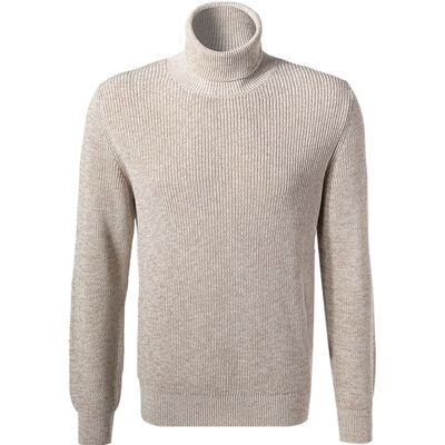 Marc O' Polo Rollkragenpullover beige Baumwolle unifarben beige L male Marc O' Polo Rollkragenpullover beige Baumwolle unifarben beige L male
