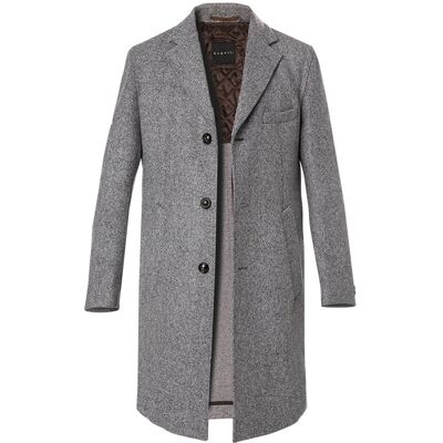 Bugatti Herren Mantel grau Wolle unifarben grau 48 (S) male Bugatti Herren Mantel grau Wolle unifarben grau 48 (S) male
