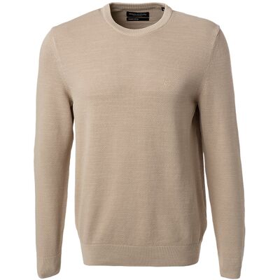 Marc O' Polo Pullover beige Baumwolle unifarben beige L male Marc O' Polo Pullover beige Baumwolle unifarben beige L male