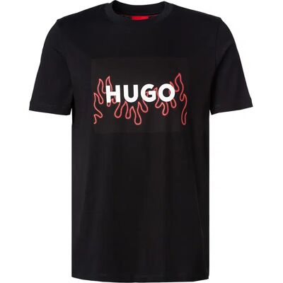 HUGO Herren T-Shirt schwarz Baumwolle schwarz M male HUGO Herren T-Shirt schwarz Baumwolle schwarz M male