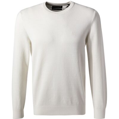 Marc O' Polo Pullover weiß Baumwolle unifarben weiß L male Marc O' Polo Pullover weiß Baumwolle unifarben weiß L male