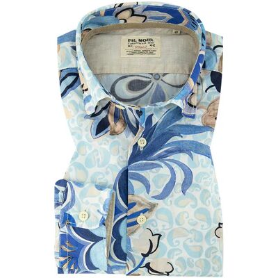 FIL NOIR Herren Hemd blau Baumwolle blau 44 male FIL NOIR Herren Hemd blau Baumwolle blau 44 male