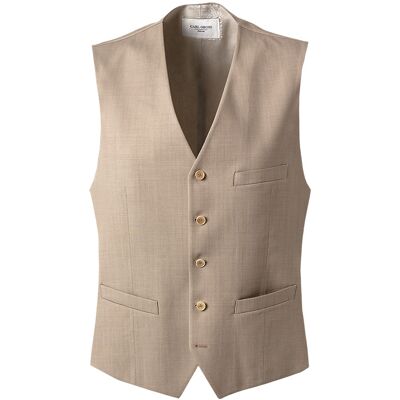 Carl Gross Herren Weste beige Schurwolle beige 58 male Carl Gross Herren Weste beige Schurwolle beige 58 male