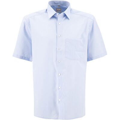 OLYMP Herren Kurzarmhemd blau Baumwolle blau 48 male OLYMP Herren Kurzarmhemd blau Baumwolle blau 48 male