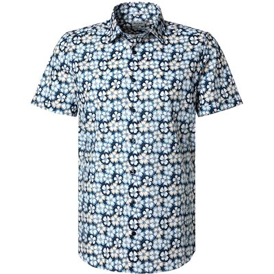 OLYMP Herren Kurzarmhemd blau Baumwoll-Stretch blau 42 male OLYMP Herren Kurzarmhemd blau Baumwoll-Stretch blau 42 male