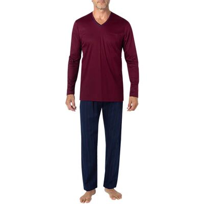 Novila Herren Pyjama blau Baumwolle gemustert blau 48 (M) male Novila Herren Pyjama blau Baumwolle gemustert blau 48 (M) male