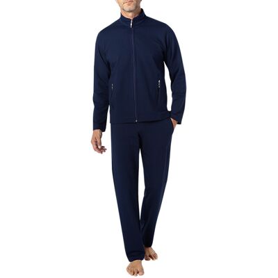 Novila Herren Hausanzug blau Baumwolle unifarben blau 52 (L) male Novila Herren Hausanzug blau Baumwolle unifarben blau 52 (L) male