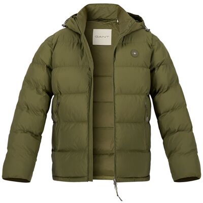 Gant Herren Steppjacke grün Mikrofaser unifarben grün L male Gant Herren Steppjacke grün Mikrofaser unifarben grün L male