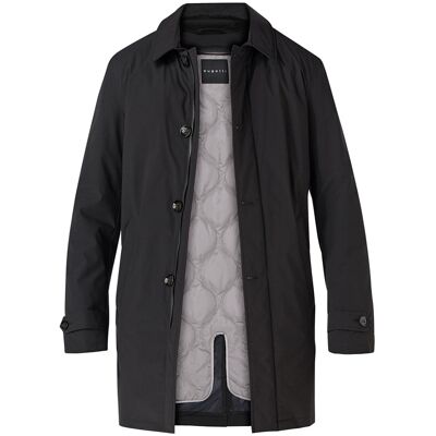Bugatti Herren Mantel schwarz Mikrofaser unifarben schwarz 98 male Bugatti Herren Mantel schwarz Mikrofaser unifarben schwarz 98 male