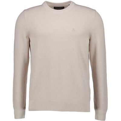 Marc O' Polo Pullover beige Baumwolle unifarben beige L male Marc O' Polo Pullover beige Baumwolle unifarben beige L male