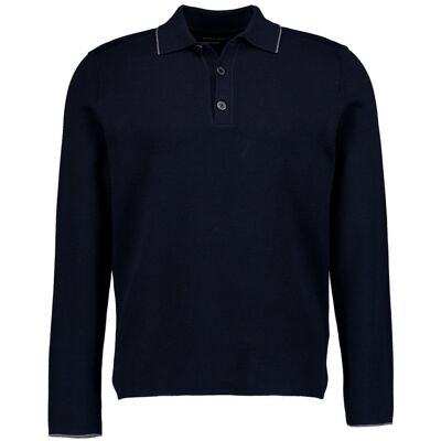 Marc O' Polo Pullover blau Baumwolle unifarben blau L male Marc O' Polo Pullover blau Baumwolle unifarben blau L male
