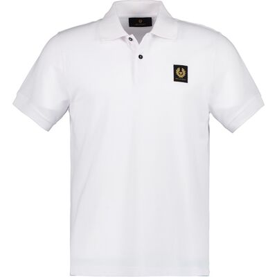BELSTAFF Herren Polo-Shirt weiß Baumwoll-Piqué weiß L male BELSTAFF Herren Polo-Shirt weiß Baumwoll-Piqué weiß L male