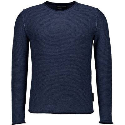 Marc O' Polo Pullover blau Baumwolle-Leinen gestreift blau L male Marc O' Polo Pullover blau Baumwolle-Leinen gestreift blau L male