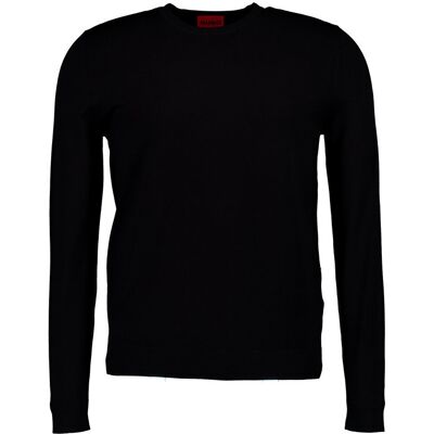 HUGO Herren Pullover schwarz Viskose unifarben schwarz S male HUGO Herren Pullover schwarz Viskose unifarben schwarz S male