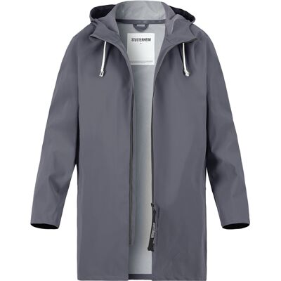 STUTTERHEIM Herren Regenmantel grau PVC unifarben grau 52 (L) male STUTTERHEIM Herren Regenmantel grau PVC unifarben grau 52 (L) male