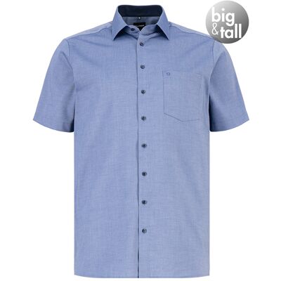 OLYMP Herren Kurzarmhemd blau Baumwolle blau 54 male OLYMP Herren Kurzarmhemd blau Baumwolle blau 54 male