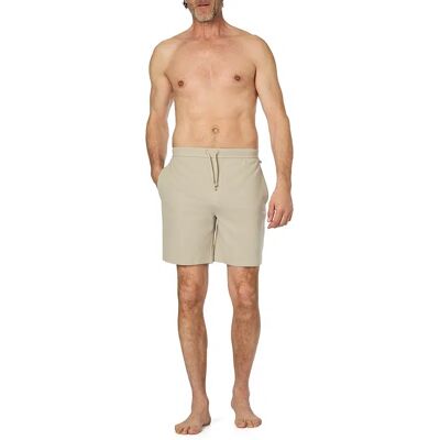 Boss Black Herren Pyjamashorts beige Baumwolle gemustert beige M male Boss Black Herren Pyjamashorts beige Baumwolle gemustert beige M male