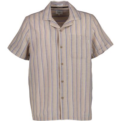 Pepe Jeans Herren Kurzarmhemd beige Baumwolle-Leinen beige L male Pepe Jeans Herren Kurzarmhemd beige Baumwolle-Leinen beige L male