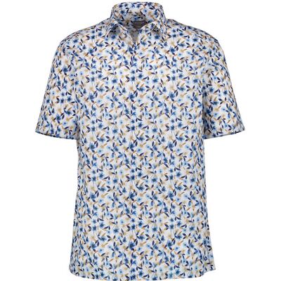 OLYMP Herren Kurzarmhemd blau Baumwolle blau 44 male OLYMP Herren Kurzarmhemd blau Baumwolle blau 44 male